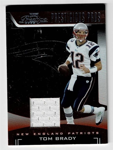 Tom Brady 2006 Playoff Prestige Prestigious Pros #PP-32 Game Worn Jersey Card